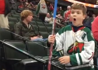 young wild fan getting a souvenir is the only good thing from last